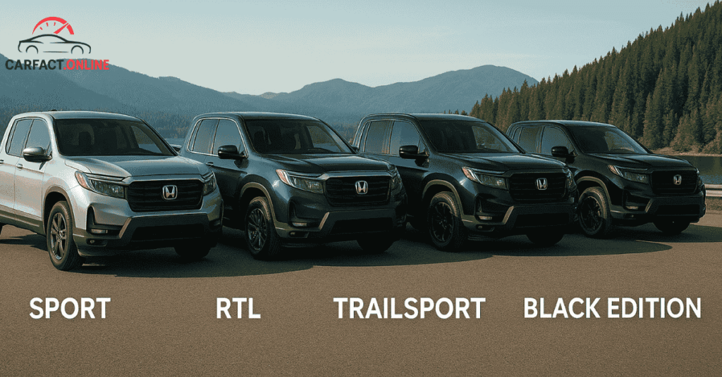 2025 Honda Ridgeline Trim Lineup – Sport, RTL, TrailSport, Black Edition